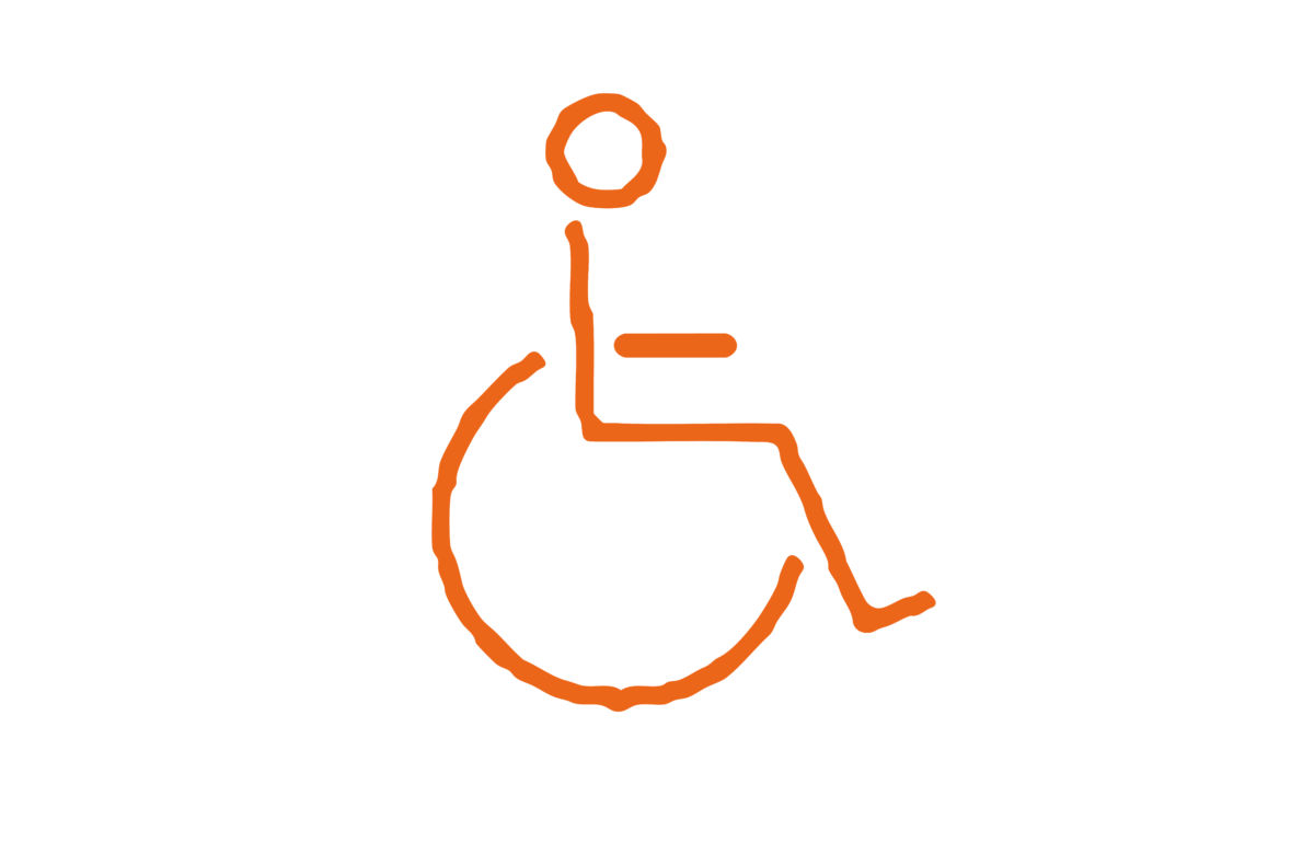 Pictogramme spectateur à mobilité réduite