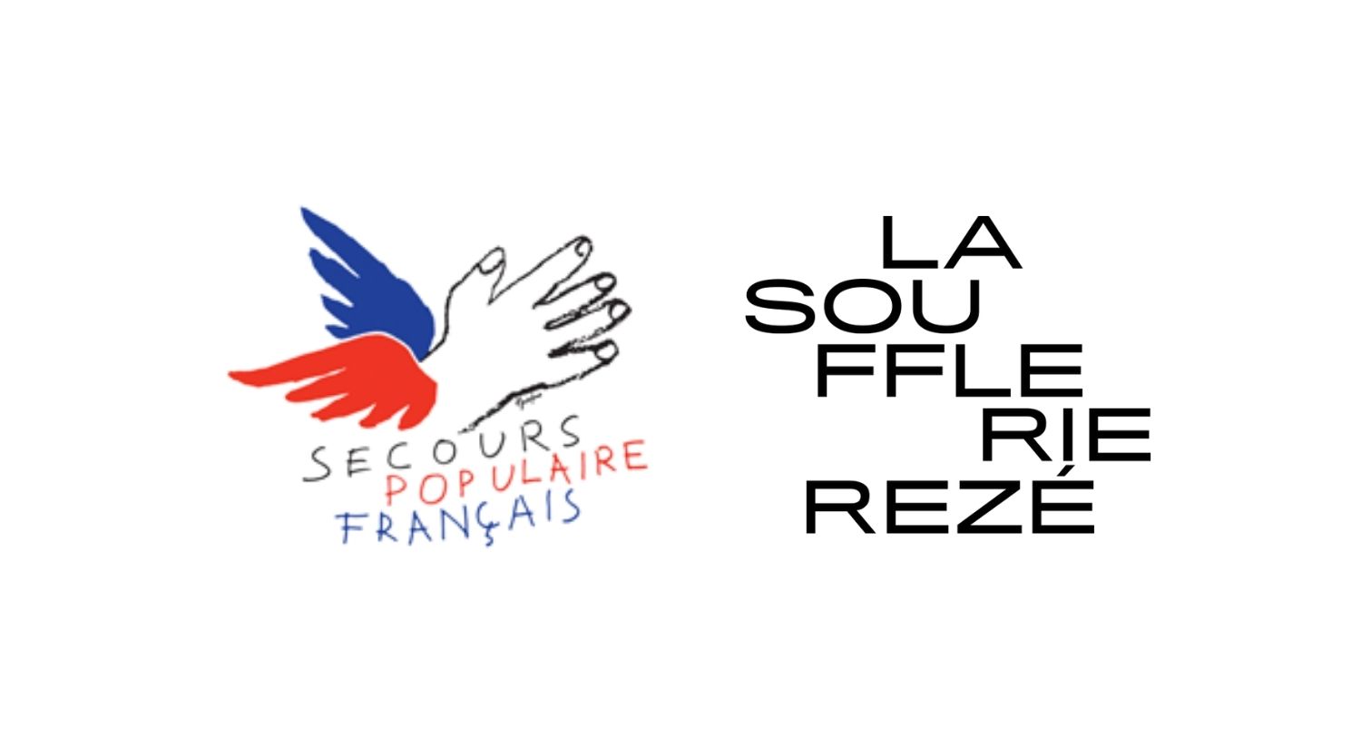 Logos du Secours Populaire et de la Soufflerie