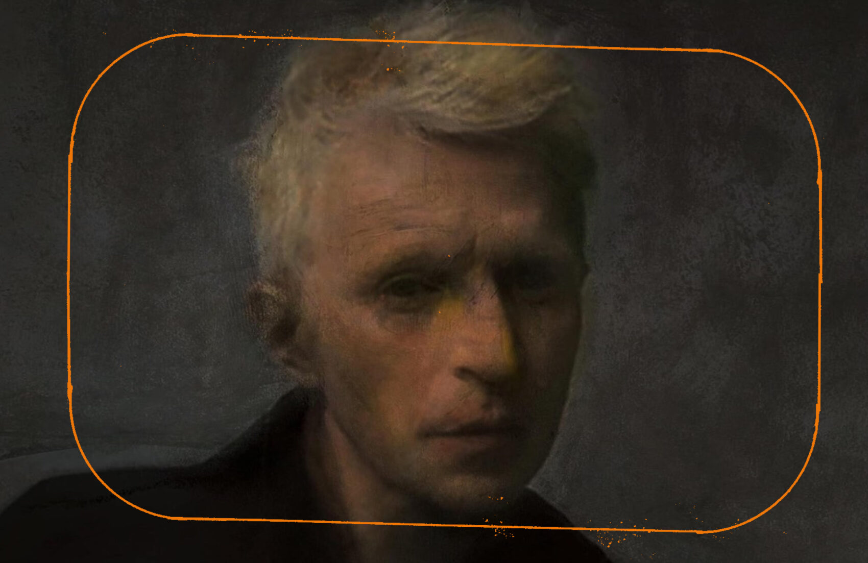 Image du chanteur Jay Jay Johanson qui imite une peinture
